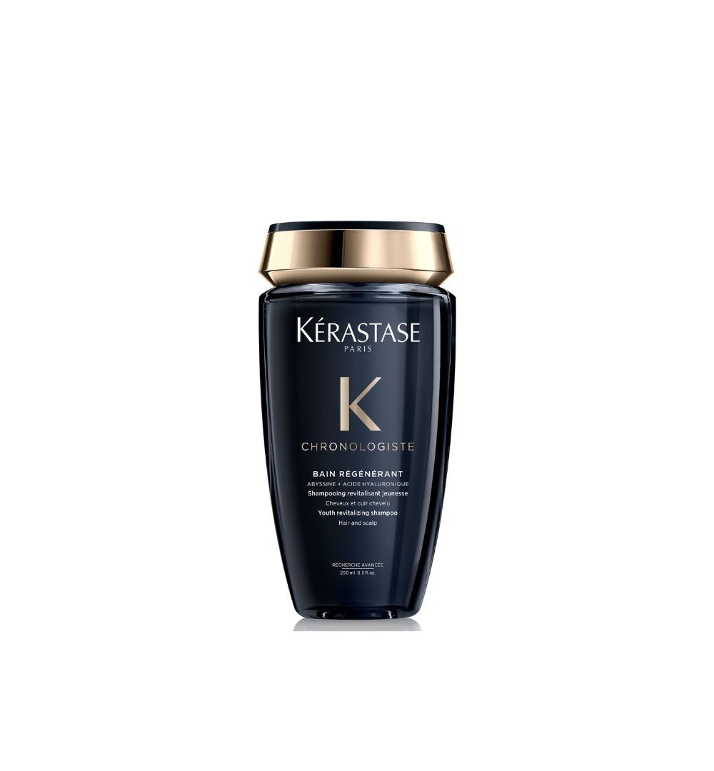 Bain Chronologiste: Shampoo para cabellos desvitalizados. Este tratamiento de alta calidad refuerza y suaviza la fibra capilar mientras purifica el cuero cabelludo.